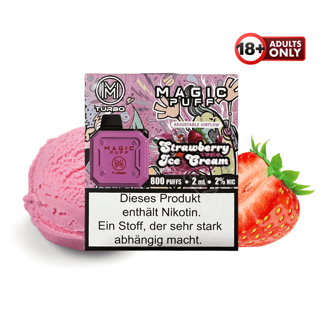 Magic Puff Turbo 800 Strawberry Ice Cream - EdenVape24